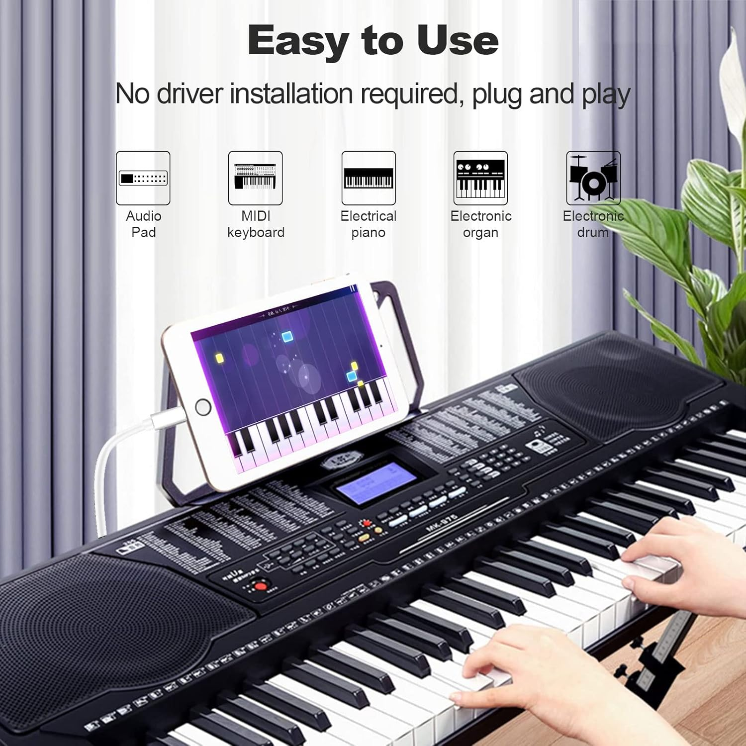 USB 2.0 Type-B OTG Adapter and Charging MIDI Cable Compatible Ios Devices to Midi Controller/Electronic Music Instrument/Piano/Midi Keyboard/Recording Audio Interface/Usb Microphone, 1M image number 1