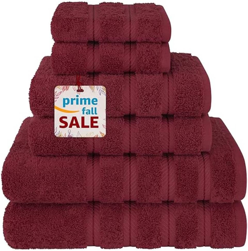 Safi plus 6 Pieces Luxury Towel Sets with 2 Bath Towels,2 Hand Towels, and 2 Washcloths | 00% Combed Cotton Ultra Soft Highly Absorbent 600 GSM | Softness Quick Dry & Daily Use (Beige)