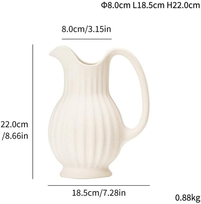 BRMM MIA Ceramic Vase, Nordic Modern Boho Ins Style Decorative Ceramic Aesthetic Flower Vase for Home Decor (Cup Shape) image number 3