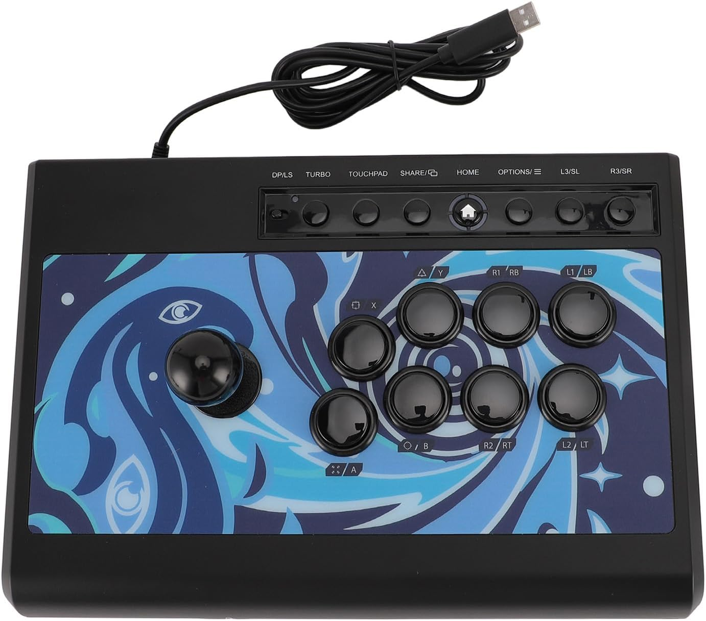 Fighting Stick Controller, DP LS Two Modes Fight Stick Joystick, 360&deg; Wide Angle Game with Non Slip Rubber Base, for for for Lite, PC image number 6