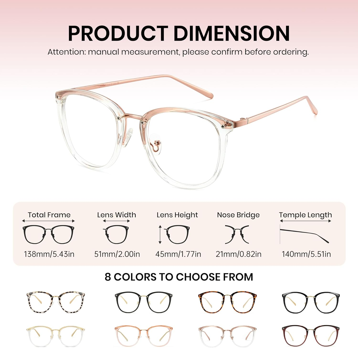 Cyxus Blue Light Glasses for Women, Blue Light Blocking Eyeglasses for Women, round Computer Eyewear anti Eye Strain Glasses image number 5