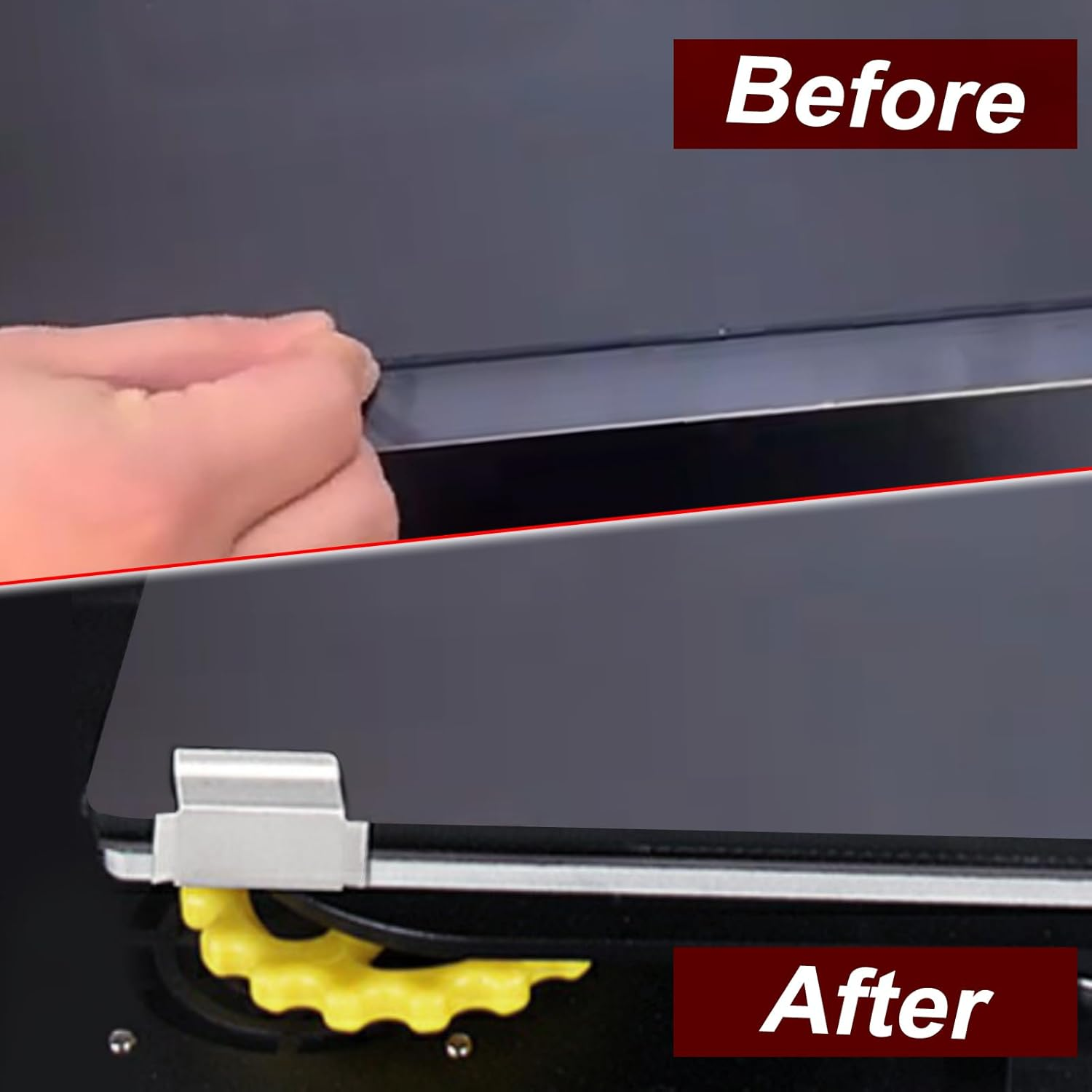 8PCS 3D Printer Bed Clips Clamps Ender 3 Glass Plate Clamps 3D Printer Build Plate Clips 3D Printer Heated Bed Glass 3D Printer Fix Clamp Adjustable Fixed Clips Glass Bed Stable Clamps image number 4