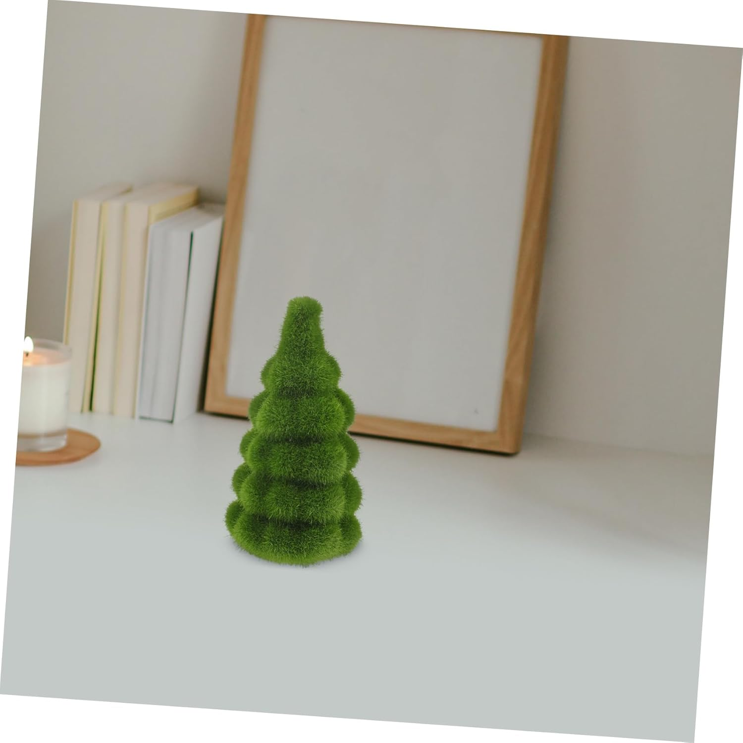 GARVALON Mini Artificial Flocking Christmas Tree for Outdoor Christmas Decorations Xmas Tree Ornaments for Home Tabletop Decor image number 3