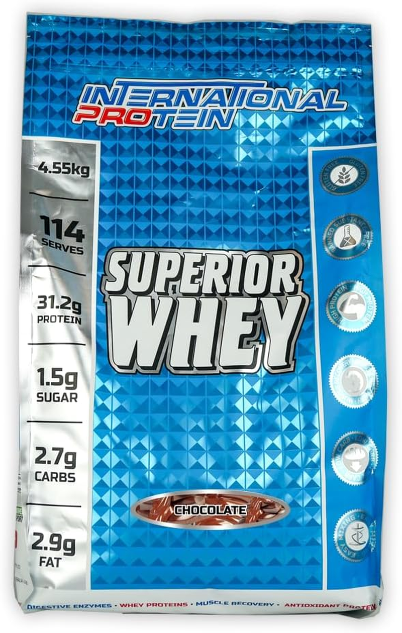 International Protein Superior Whey Chocolate Protein Powder 4.55 Kg image number 3