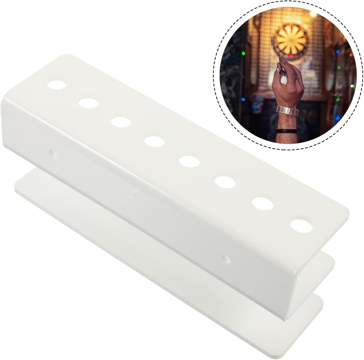 1 Set Darts Wall Mount Portable Dart Board Wall Hangers Dart Supply Dart Storage Board Wall Mount Dart Holder Darts Rack Storage Rack White Outdoor Fitness Acrylic