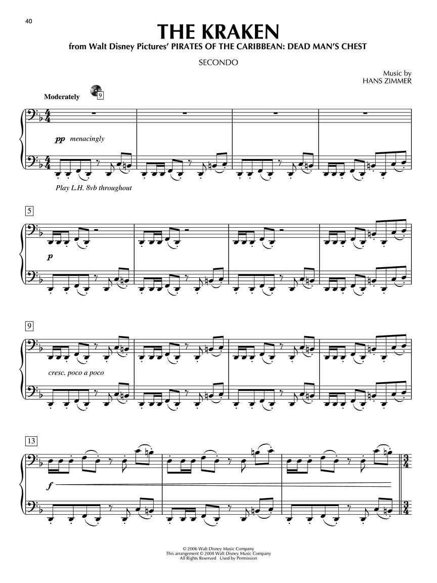 Pirates of the Caribbean - Piano Duet Play-Along Volume 19 Book/Online Audio: Piano Duet Play-Along Volume 19 Nfmc 2020-2024 Selection image number 2