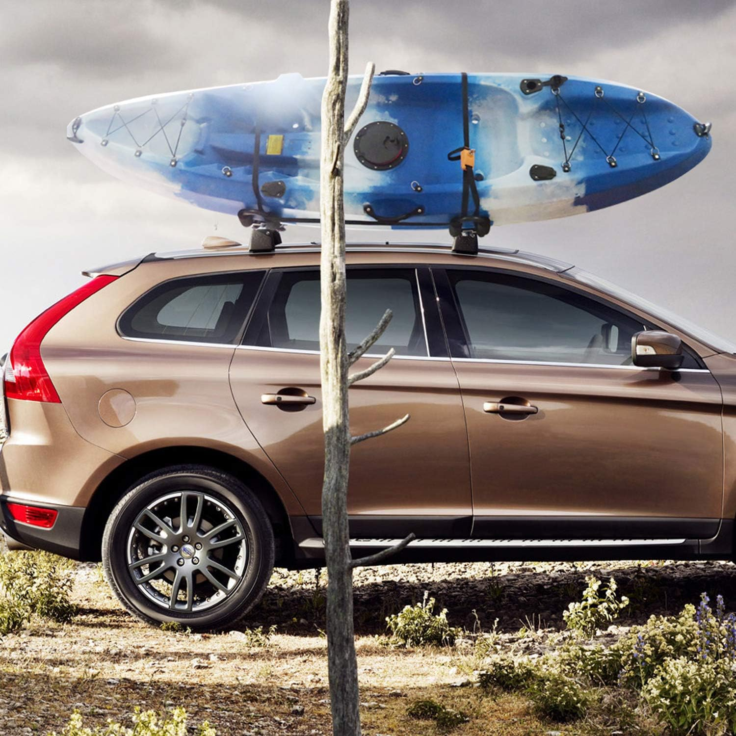 Lockable Tie down Strap with 3 Stainless Steel Cables - 2 Pack 10 Ft image number 1