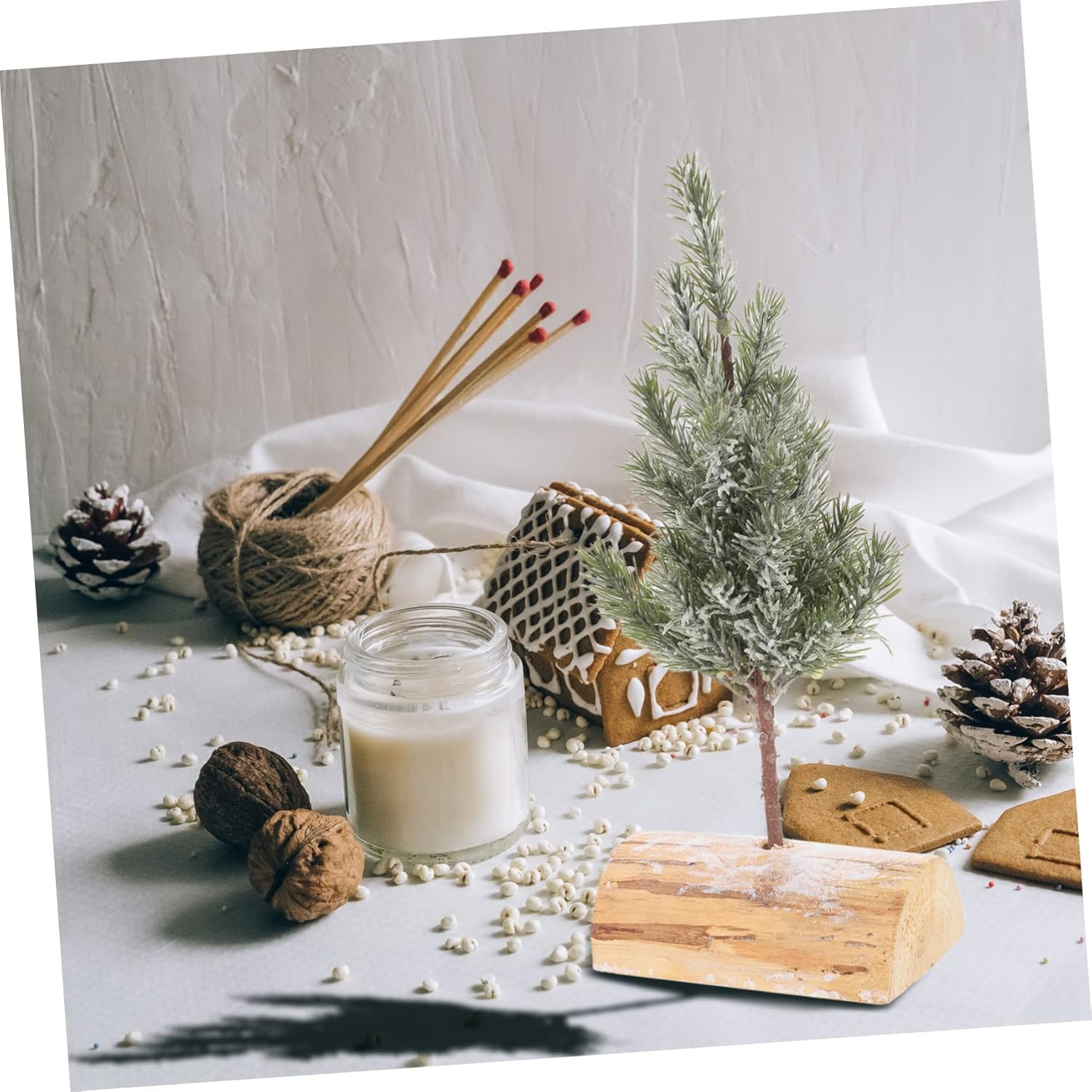 Christmas Tree Decoration Lifelike Small Snowy Xmas Tree for Holiday Party Tabletop Decor image number 3