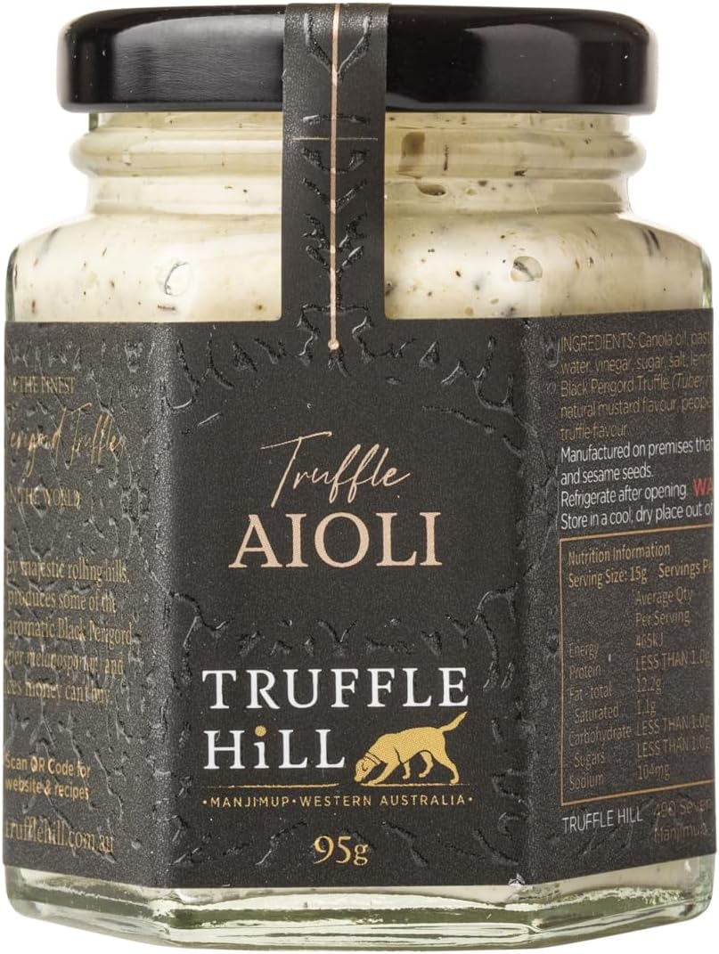 Truffle Hill - Truffle Aioli (95G), Black P&eacute;rigord Truffle Infused Aioli, Keto, Paleo, Vegetarian, Lactose Free, Gluten Free, & Celiac Friendly image number 1