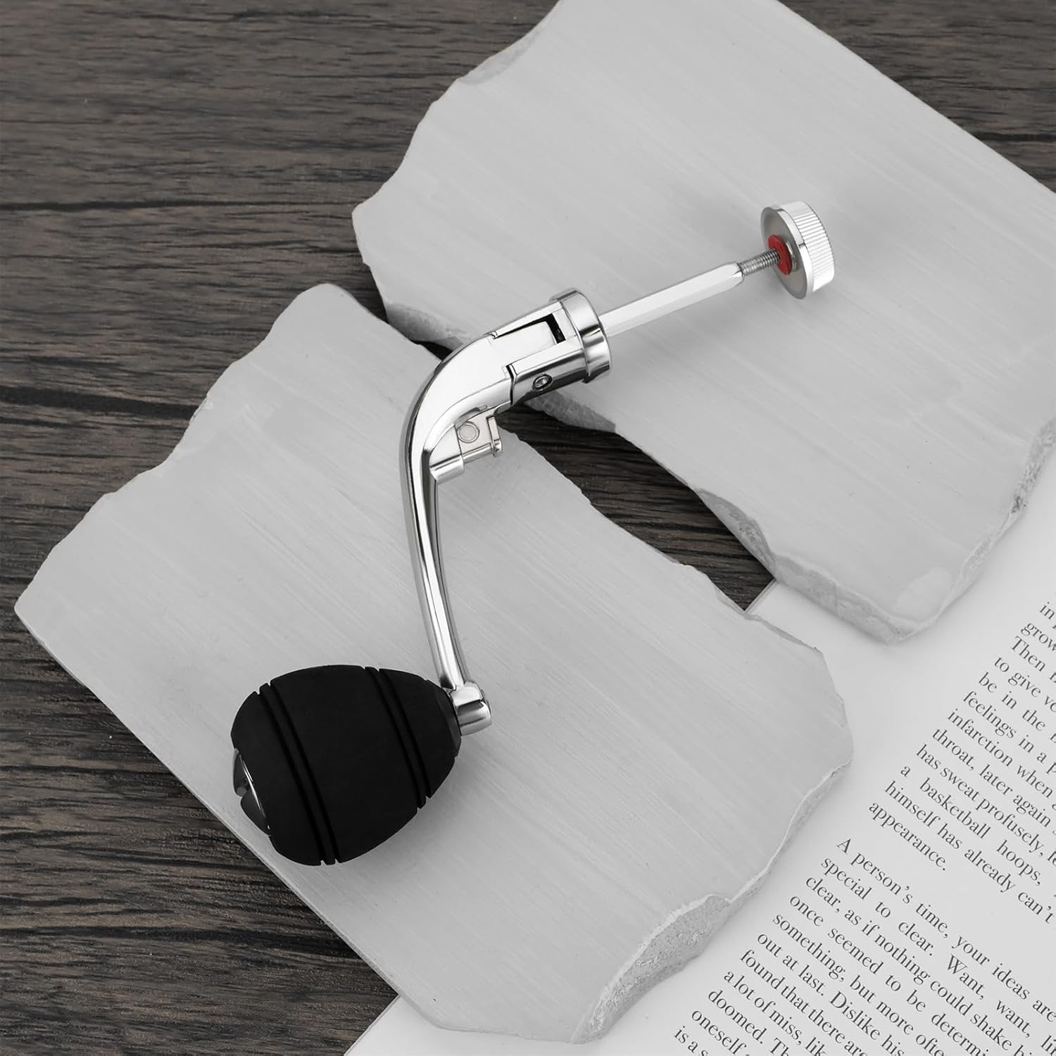 3PCS Fishing Reel Handle Aluminum Alloy with EVA Knob Fishing Spinning Reel Handle for 1000-7000 Series Spinning Reel 3 Size Silver image number 1