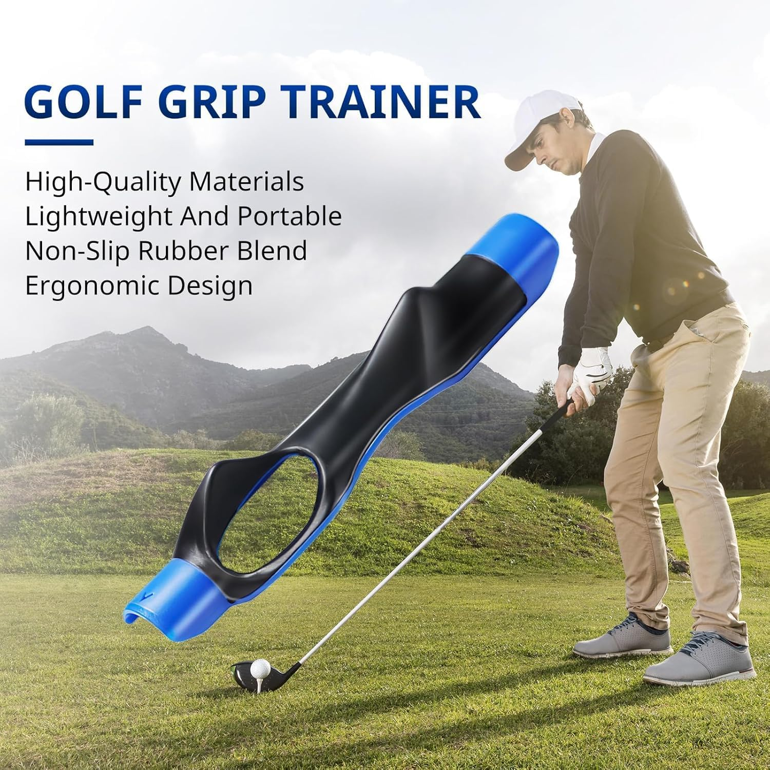 Evervanz Golf Grip Trainer, Golf Training Aid, Golf Grip Kit, Golf Club Grips, Grip Trainer Golf Club to Help Train Correct Hand Position 000 image number 2