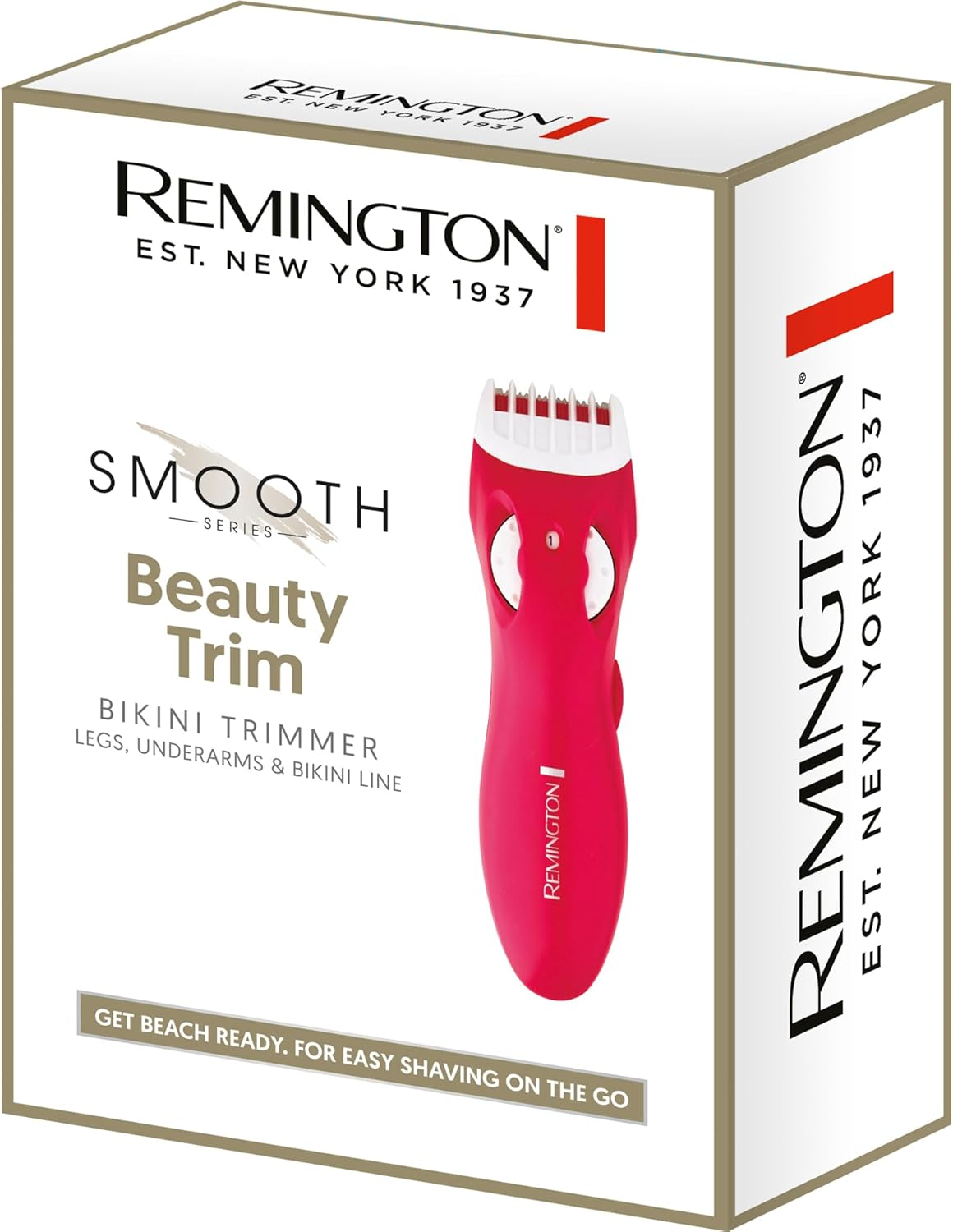 Remington Beauty Trim Bikini Trimmer/Groomer, BKT1004FAU, Precision Grooming for Women'S Sensitive Areas, Personal Groomer for Women, Cordless Multi-Functional Bikini Trimmer, Fuschia