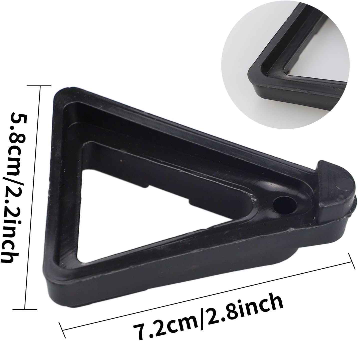 24 Pcs Pot Toes Plant Feet Invisible Flower Risers Potted Triangle Stand for Indoor and Outdoor Lifters Supports Pots Terracotta Small Large Pot(Black) image number 5