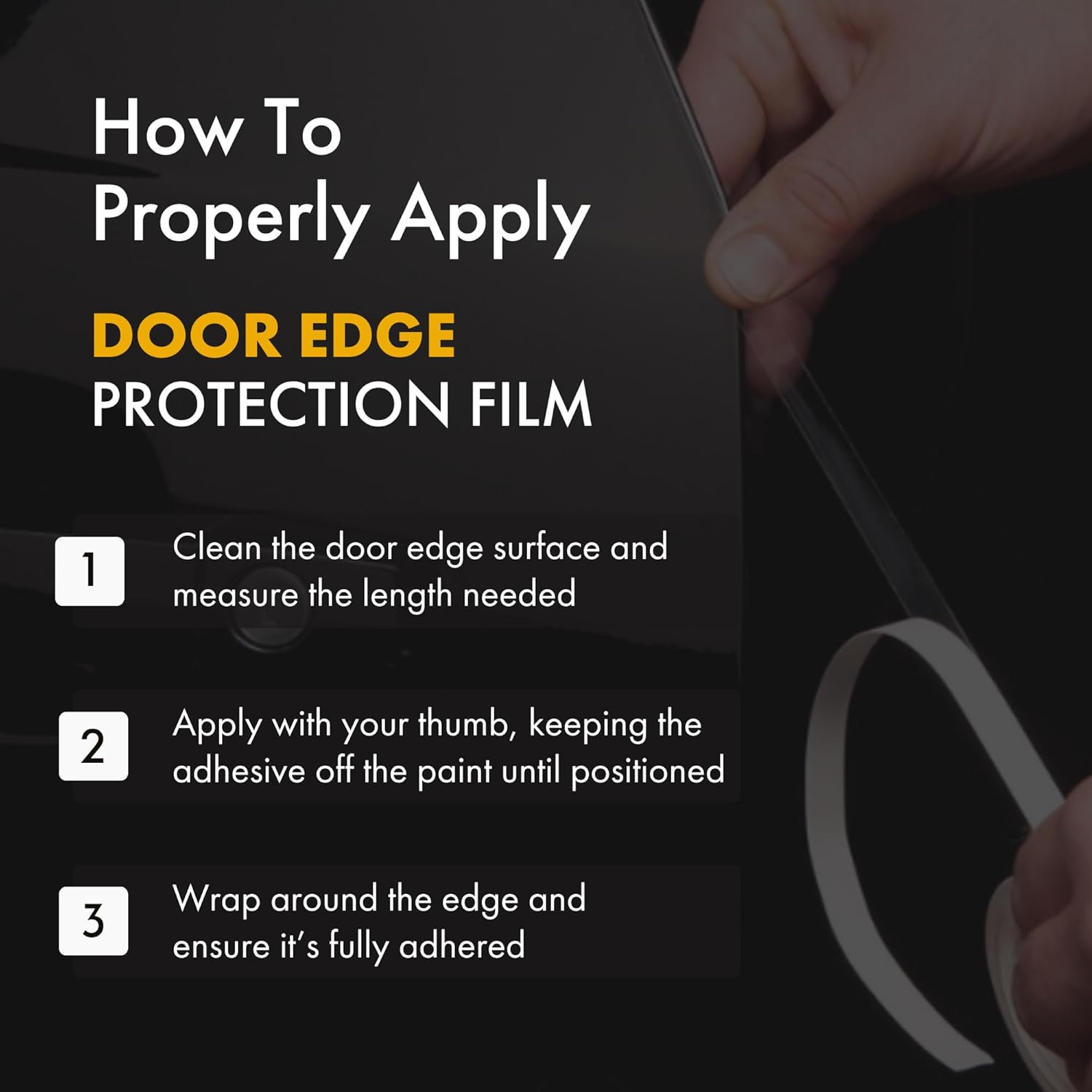 XPEL Door Edge Guard, Clear, 1/2 Inch X 100 Foot image number 2