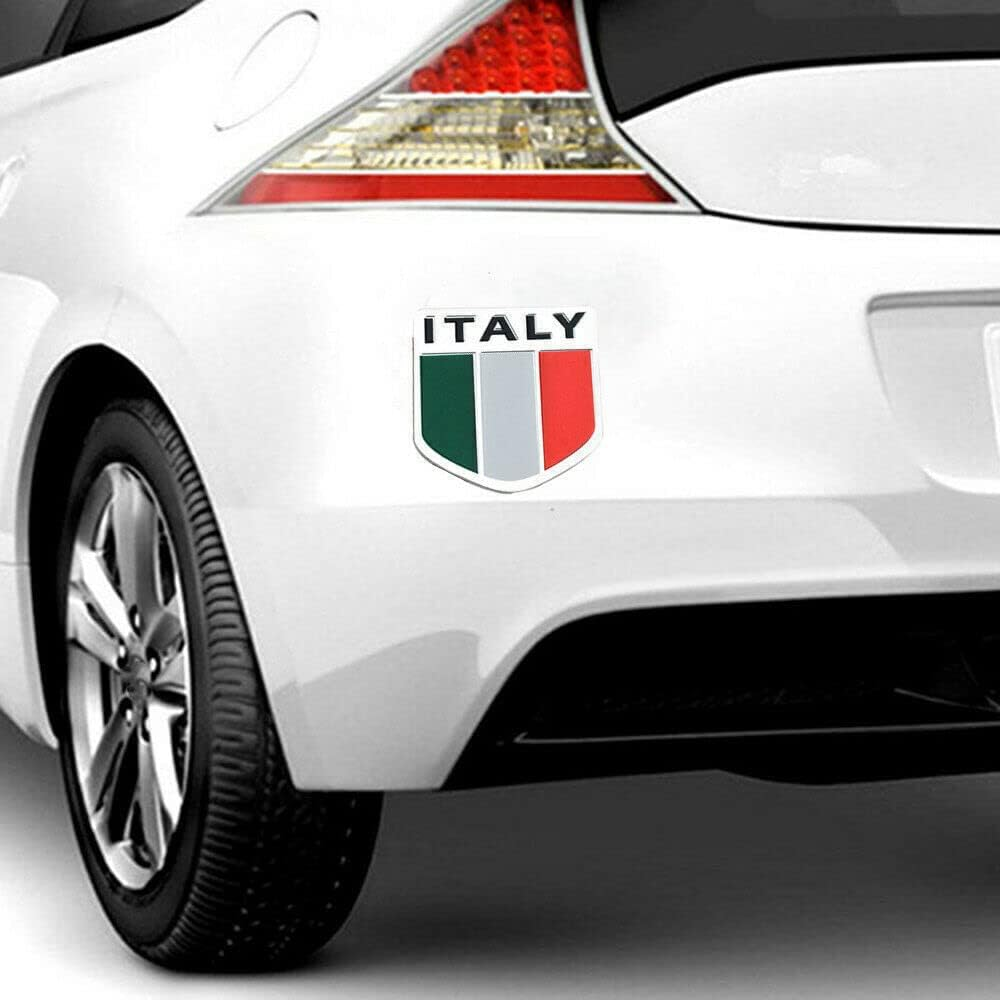 AIMALL Flag of Australia Germany Aluminium Car Emblem Badge Decal Sticker 5X5Cm (1.97X1.97In) &ndash; Weather-Resistant Vehicle Sticker, Durable Aluminium Alloy image number 5