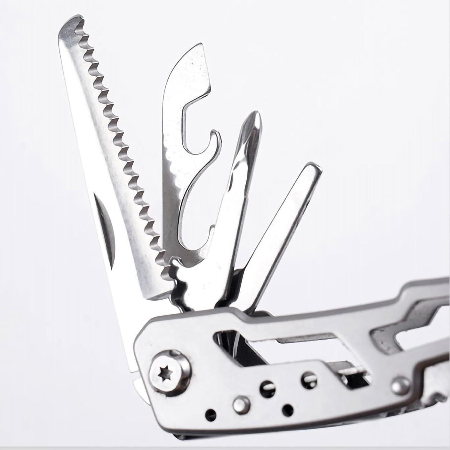 LMX 14 in 1 Pocket Multitool Pliers, Gifts for Men, with Safety Lock and Nylon Sheath for Survival, Camping, Hunting, Fishing and Hiking (Black) image number 3