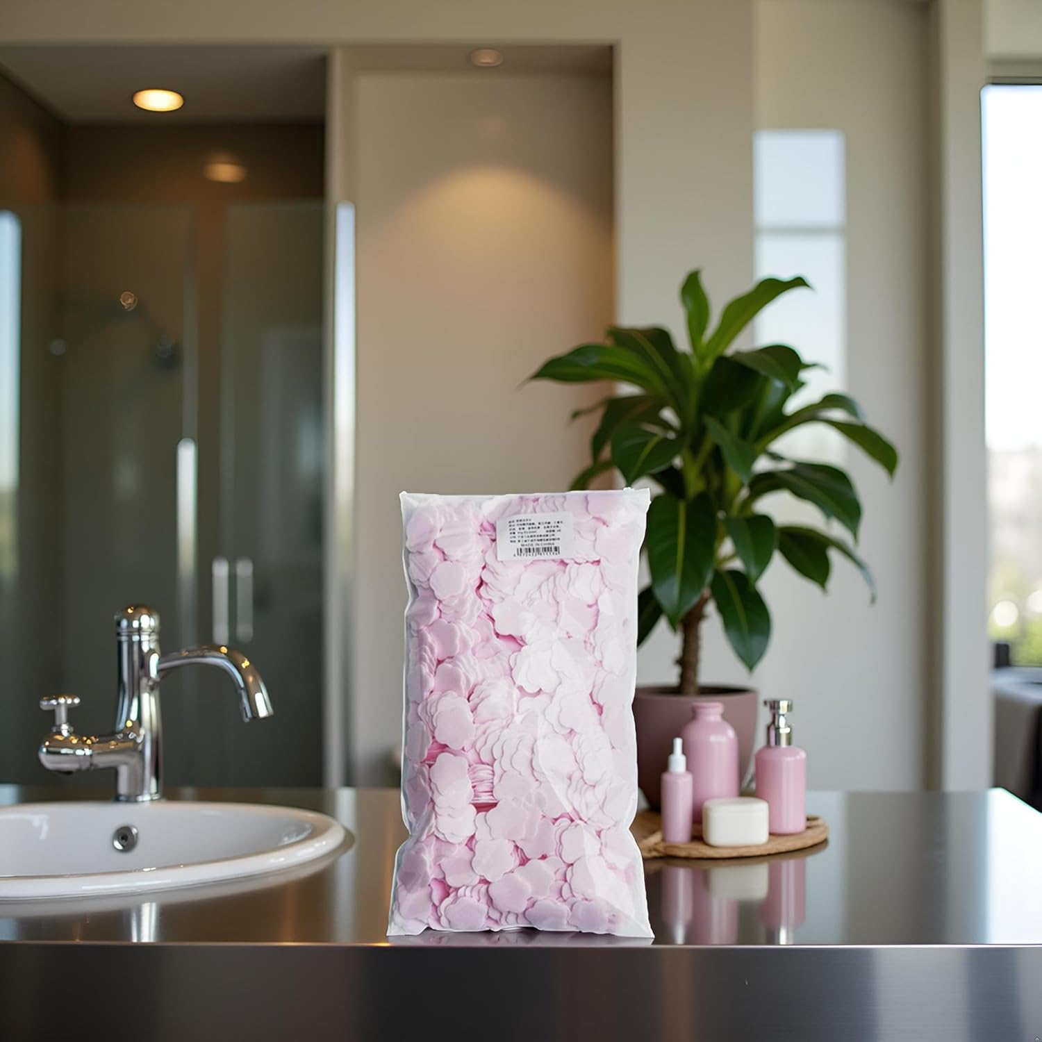 1000 Sheets/1 Pack Pink Disposable Paper Soap,Portable Hand Washing Petals Travel Hiking Washing Hand Bath for Women and Men Paper Soap Fragrance Hand Wash