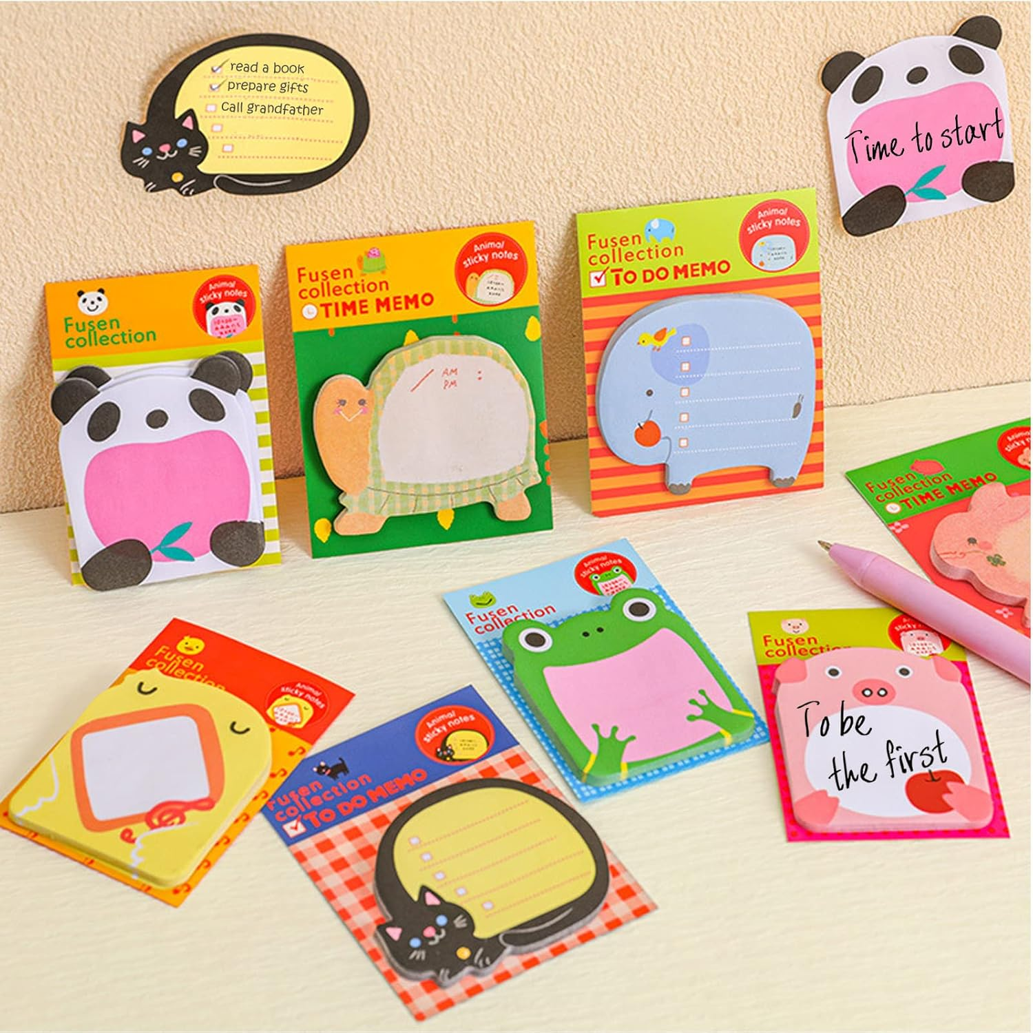 Jatidne 24 Pack Sticky Notes for Party Bags Animal Designs Party Bag Fillers for Kids image number 4