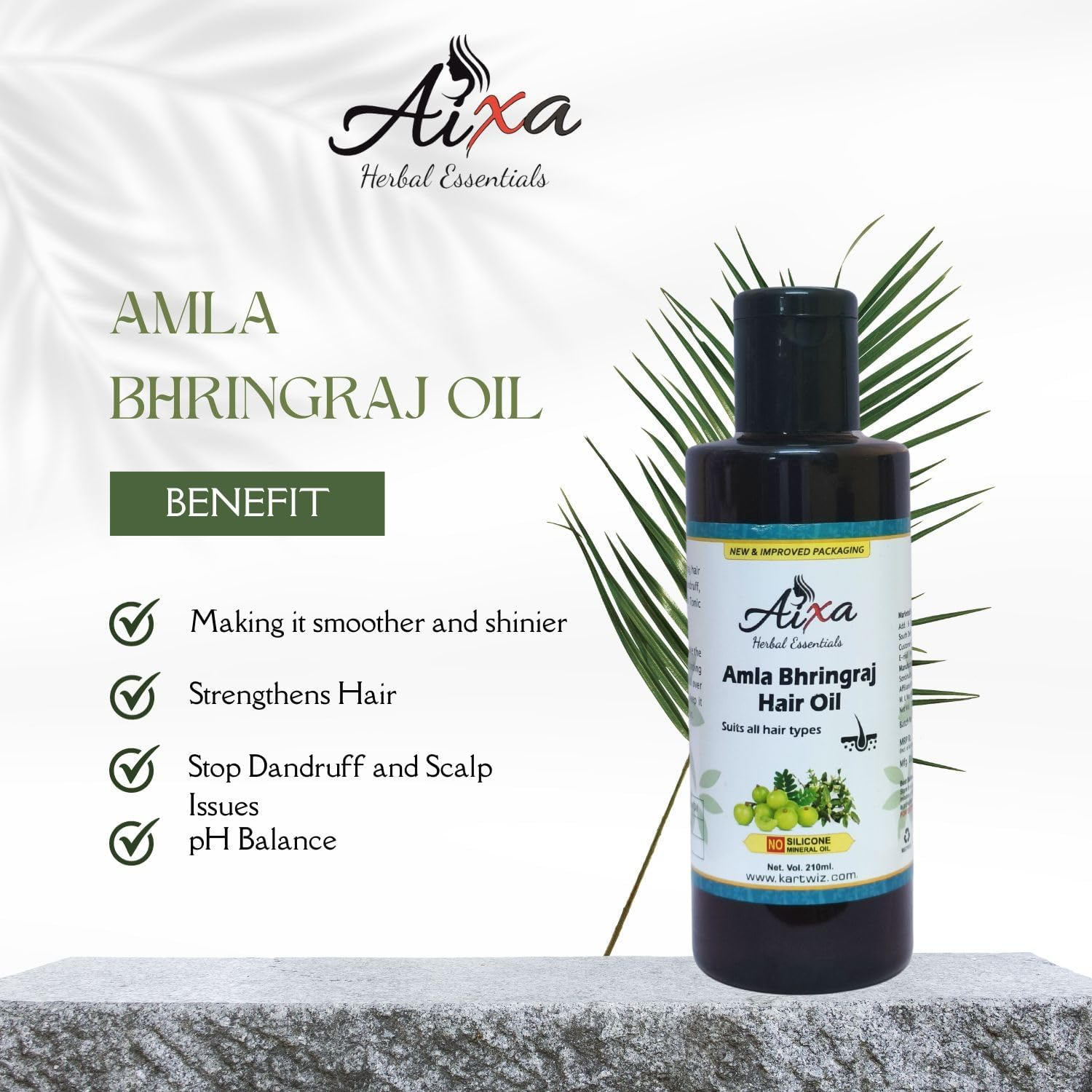 Aixa Herbal Khadi Natural Amla & Bhringraj Hair Oil, 420 Ml image number 6