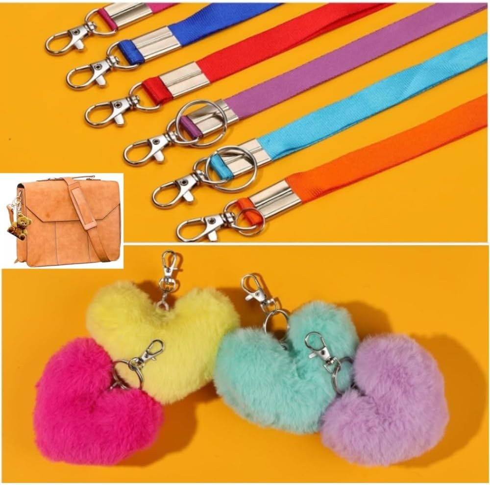 20PCS Detachable Swivel Lobster Clasp Clips Hook Alloy Key Ring Split Keychain Durable DIY for Key Split Ring （Silver） image number 5