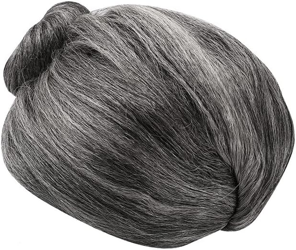 Grandma Wig Old Lady Woman Grey Silver Granny Mother Dress up for Parties, Unisex & One Size Fits All
