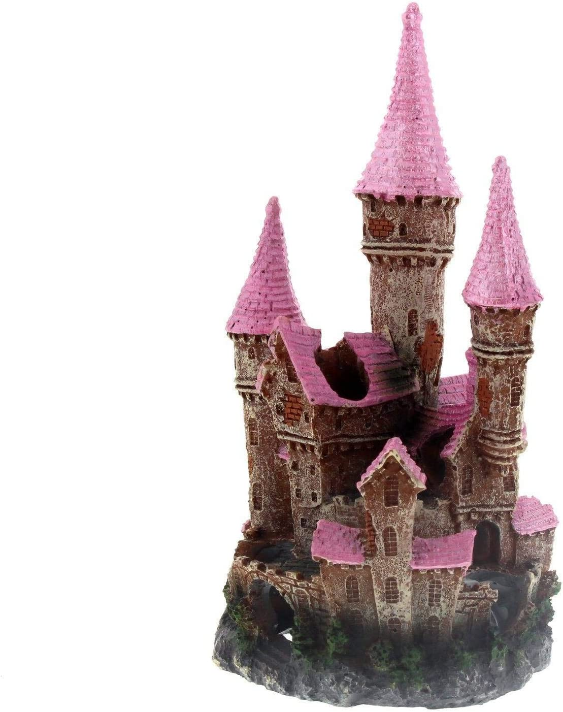 Ornament Ruined Underwater Castle Pink Large Kongs Non Toxic Aquarium Fish Deco image number 3