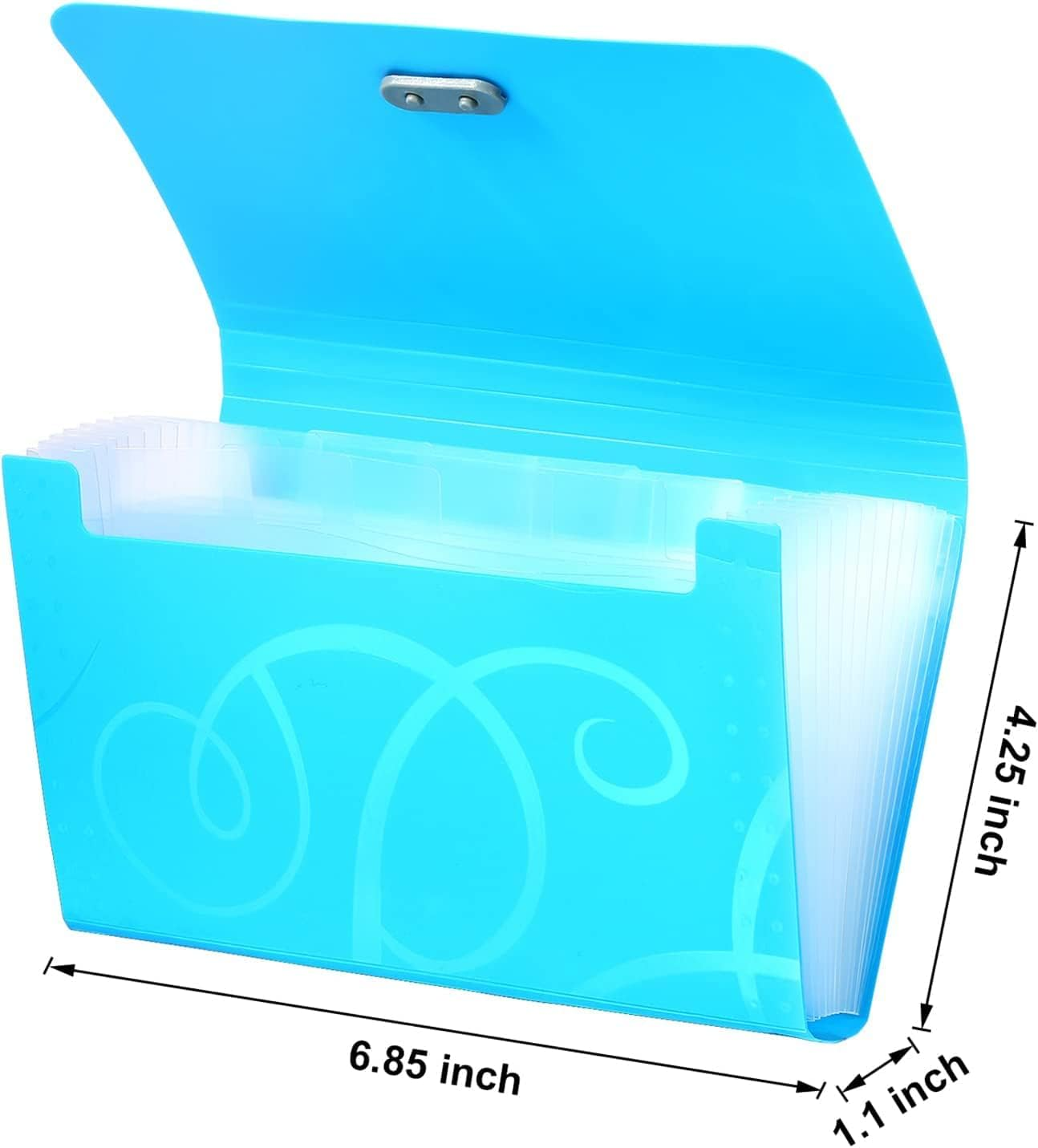 3Pcs A6 Plastic File Organizer Wallet Mini Expanding File Folder,13 Pockets Accordion File Mini Organizer Wallet,Expanding File Document Storage Wallet,Expanding File Organiser Accordion Folder