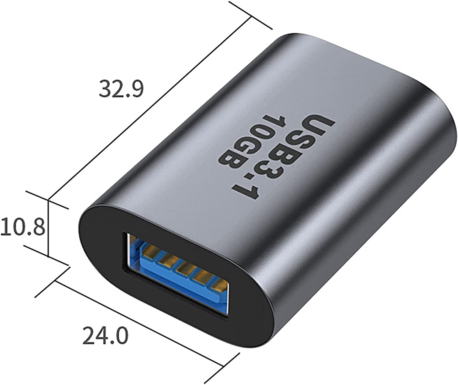 USB C to USB 3.0 Adapter, Tunghey USB to USB C Adapter, USB 3.1 USB 3.0 Female to USB C Female Adapter Connector 2Pack image number 1