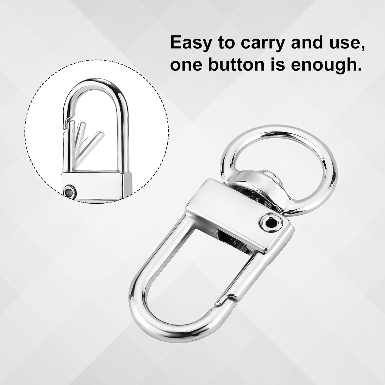 40Pcs Lobster Claw Clasps, Zinc Alloy Swivel Snap Hooks Metal Keychain Clip Swivel Key Chains Rings Connector for Jewelry Keychains DIY Arts Crafts Making image number 5