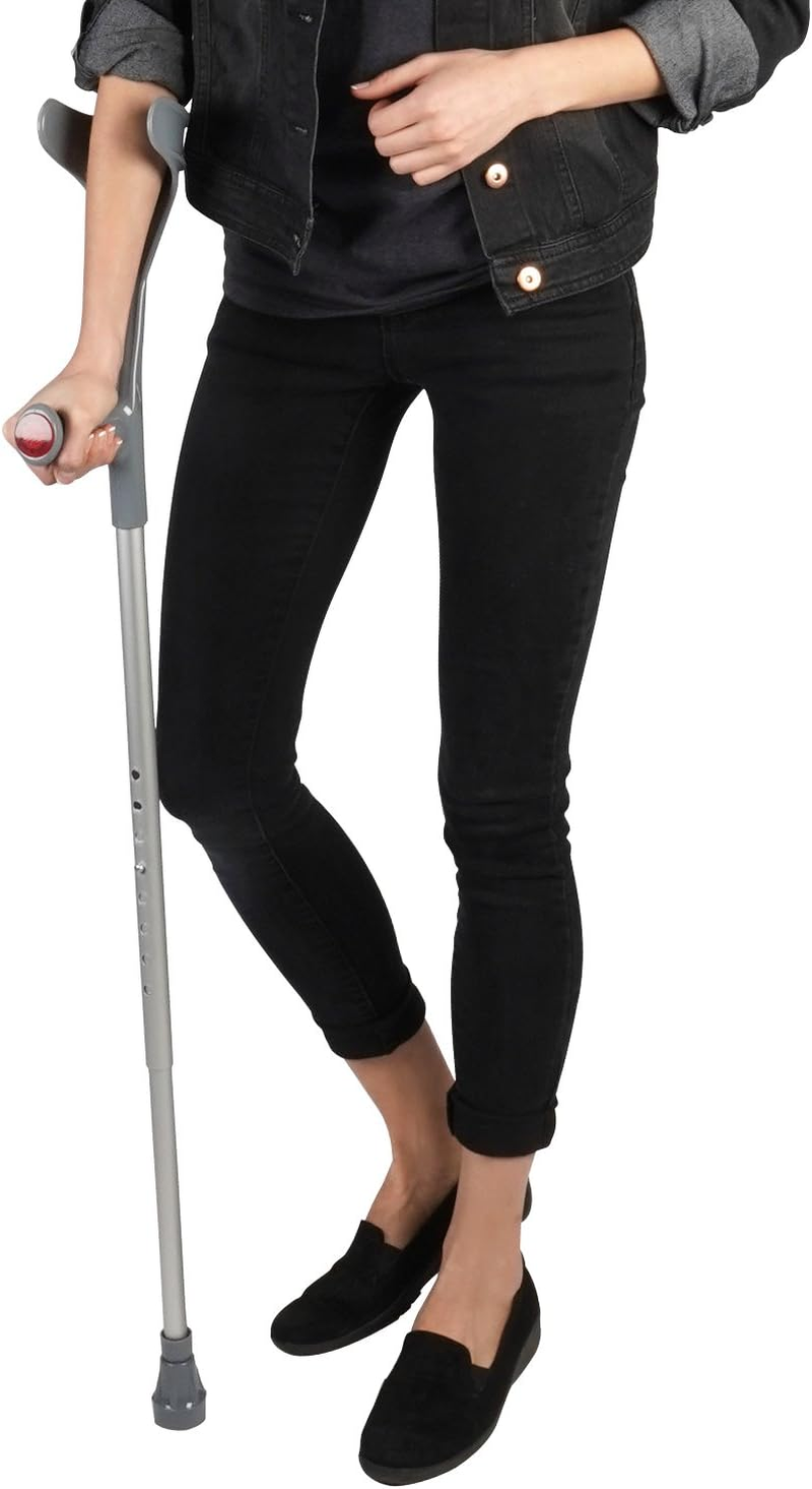 Soles Aluminum Forearm Crutch (SLS806GR) - Gray image number 1