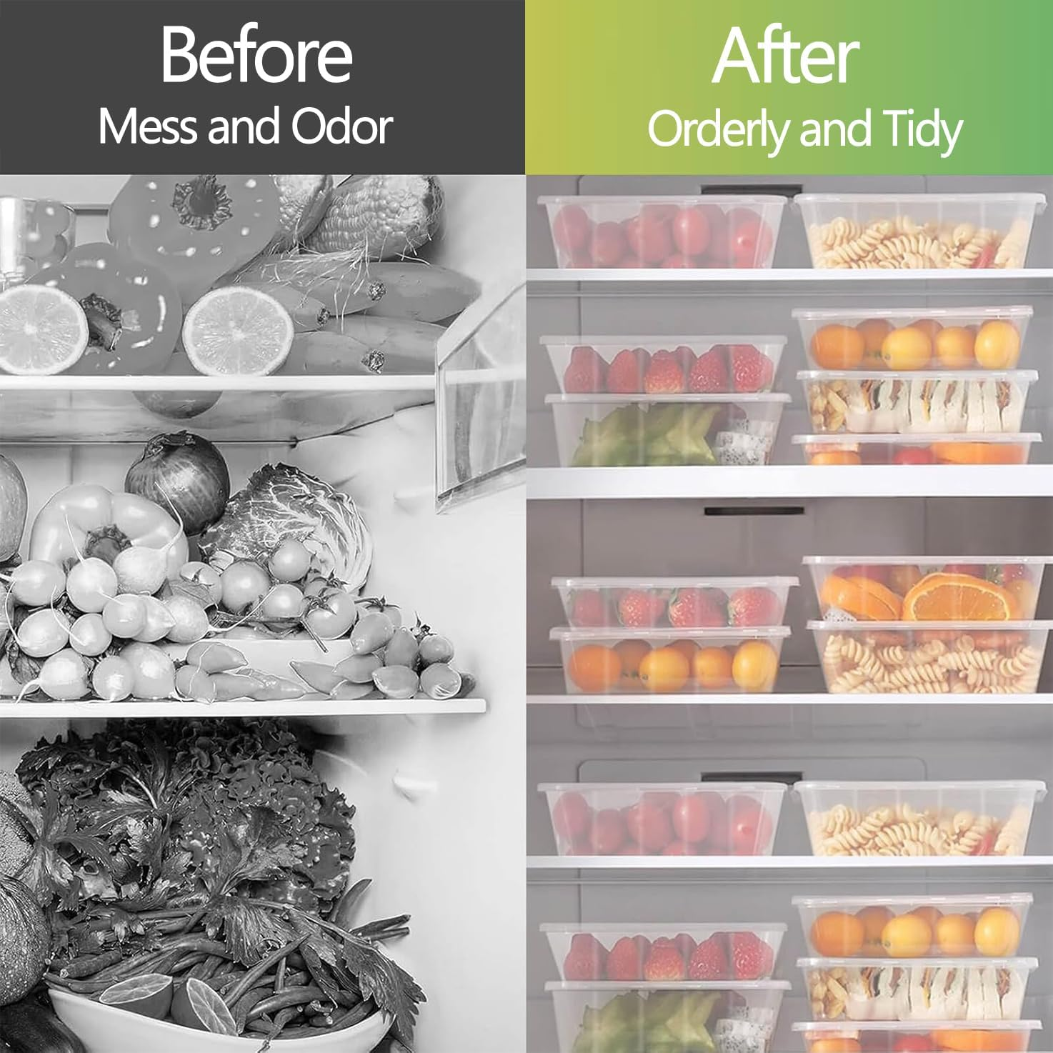 WADY Meal Prep Containers, 50 Pack Plastic Storage Food Containers with Lids, BPA Free Reusable Meal Prep Containers, Plastic Food Storage Trays with Airtight Lids (750Ml) image number 1