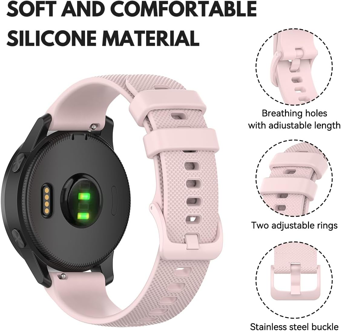 (3 Pack)T Tersely Compatible for Garmin Venu 4 45Mm/3/Forerunner 265 /Vivoactive 4 45Mm / Forerunner 255 /Forerunner 255 Music/ Venu 2, 22Mm Silicone Straps Sport Watch Band Quick Release Strap for Garmin Smartwatch image number 6