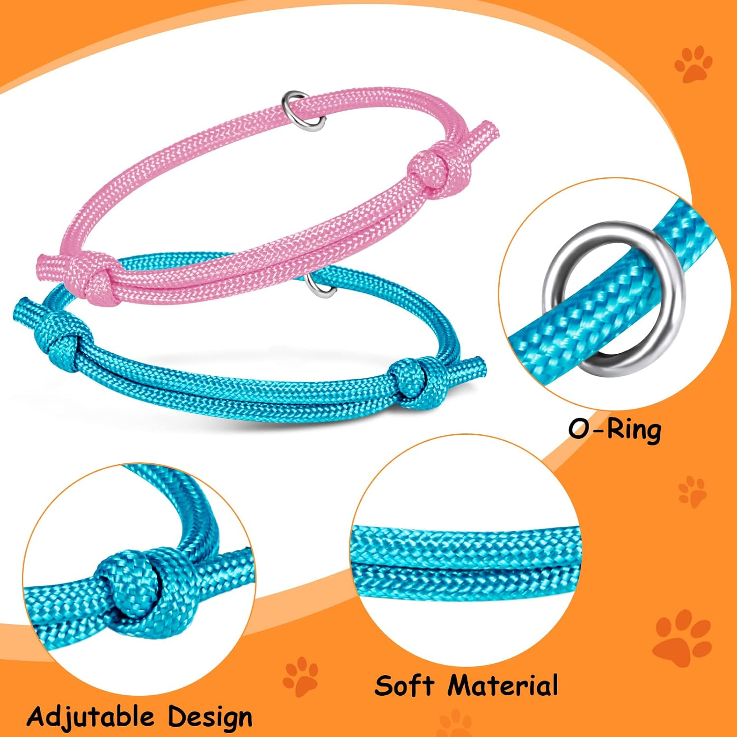 Tonyg-P 12Pcs Puppy ID Collars Whelping Collars Adjustable Puppy ID Bands Identification Puppy Collar for Dog Kitten Newborn Pet,Multi Coloured (S,12-20CM) image number 3