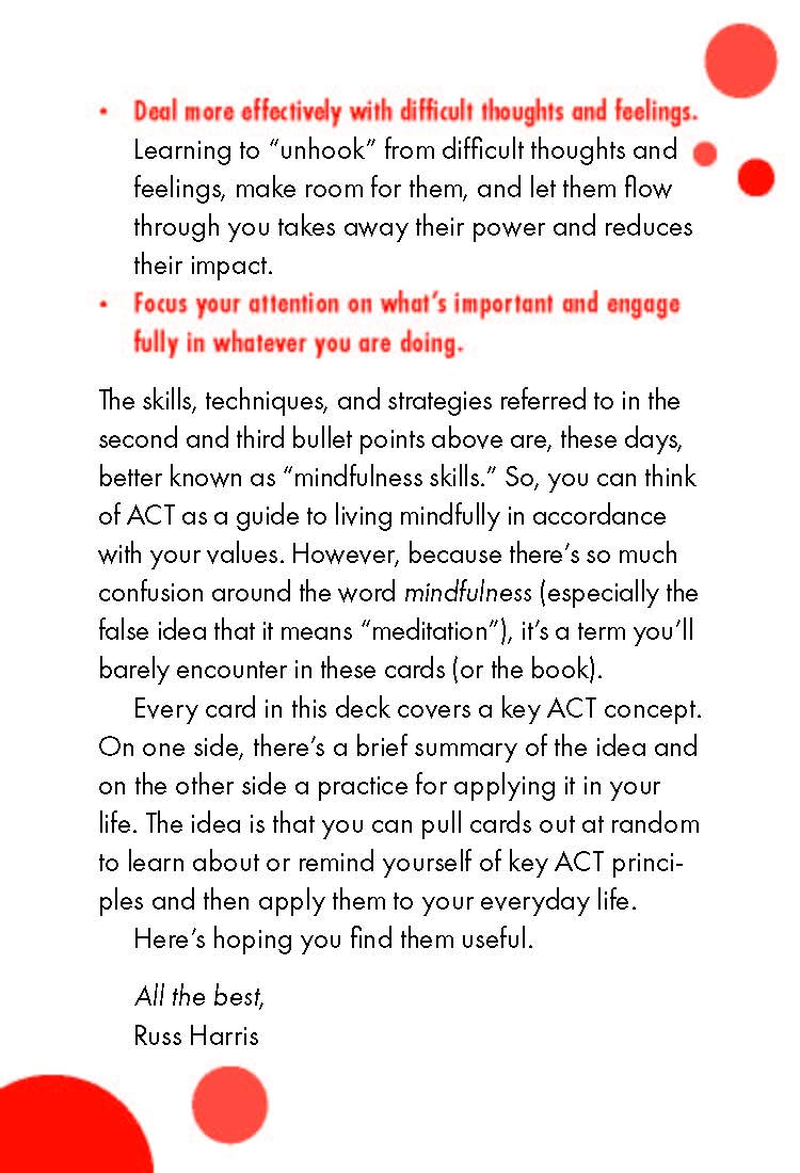The Happiness Trap Cards: 50 Act-Based Prompts, Practices, and Reflections to Help You Stop Struggling and Start Living image number 3