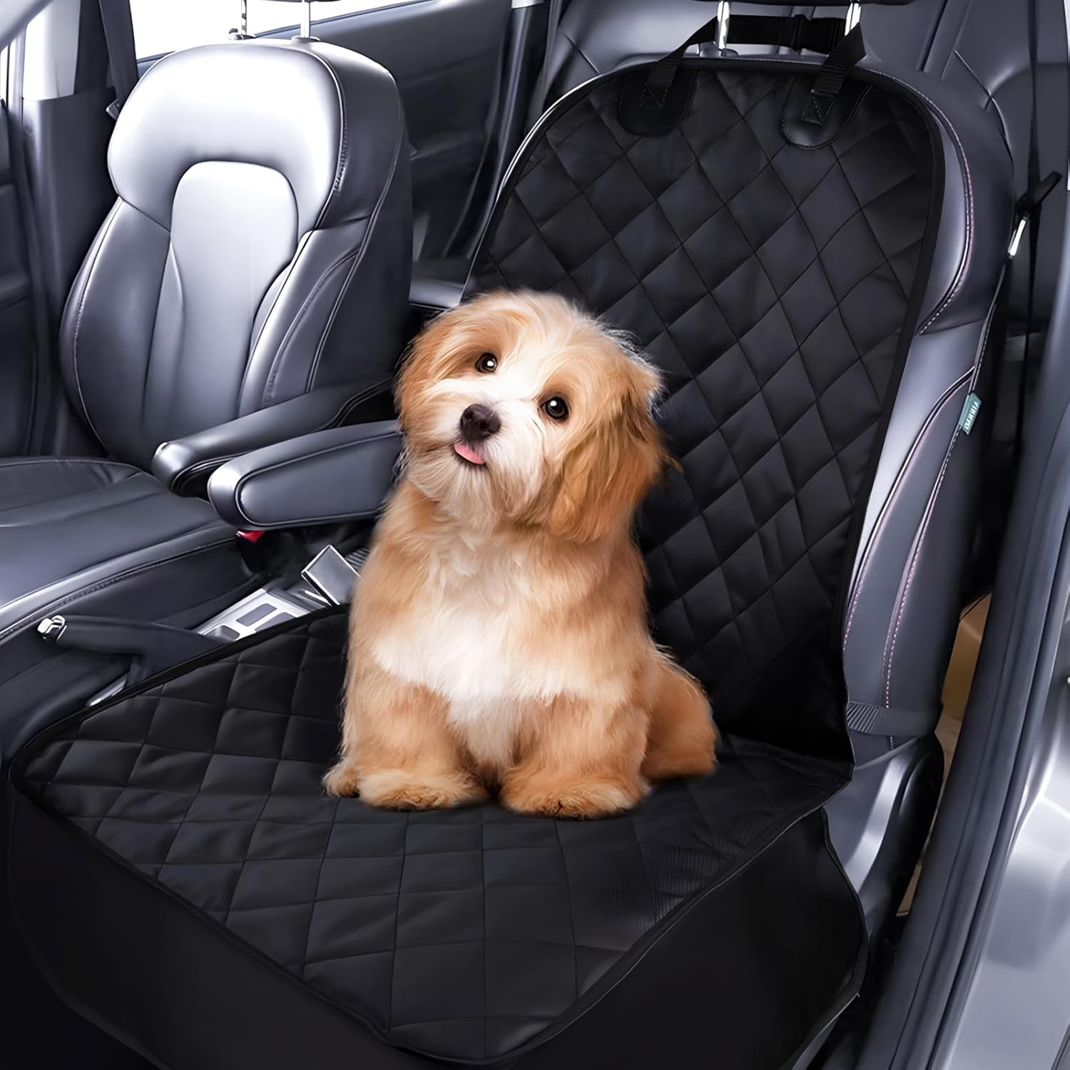Dog Car Seat Cover, 45X58Cm Foldable Cover Vehicle Seat Protection, Dogs Cats Waterproof Pet Front Seat,Nonslip Pet Car Seat Protector Dog Seat Cover for Small and Medium Pets(Black) image number 5