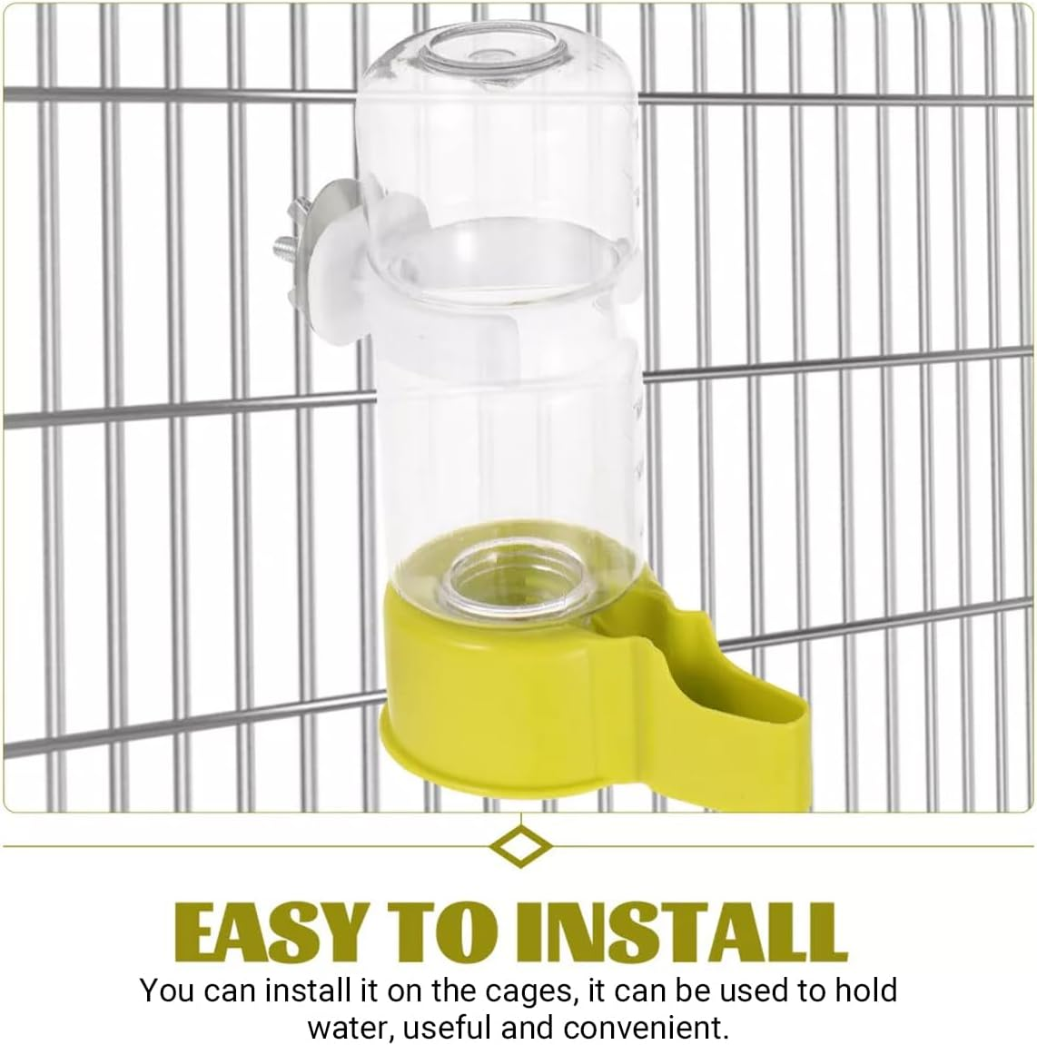 Automatic Bird Water Feeder for Parrots, Pigeons, and Small Birds, 140Ml Capacity, Transparent Bottle with Secure Cage Mount, Durable Pet Bird Supplies, Ideal for Birdcage Accessories image number 5