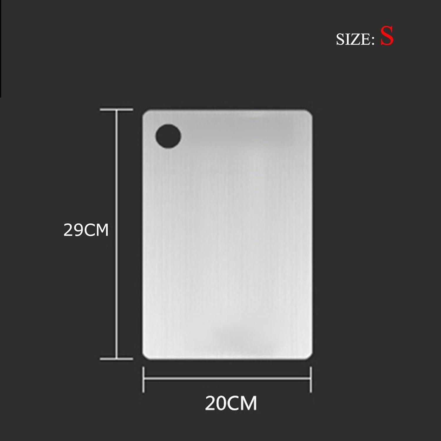 Cutting Board for Kitchen,Stainless Steel ​Food-Grade Cutting Board Double Sided Multi-Functional Anti-Bacterial and Anti-Mold Cutting Board (29X20Cm) image number 5