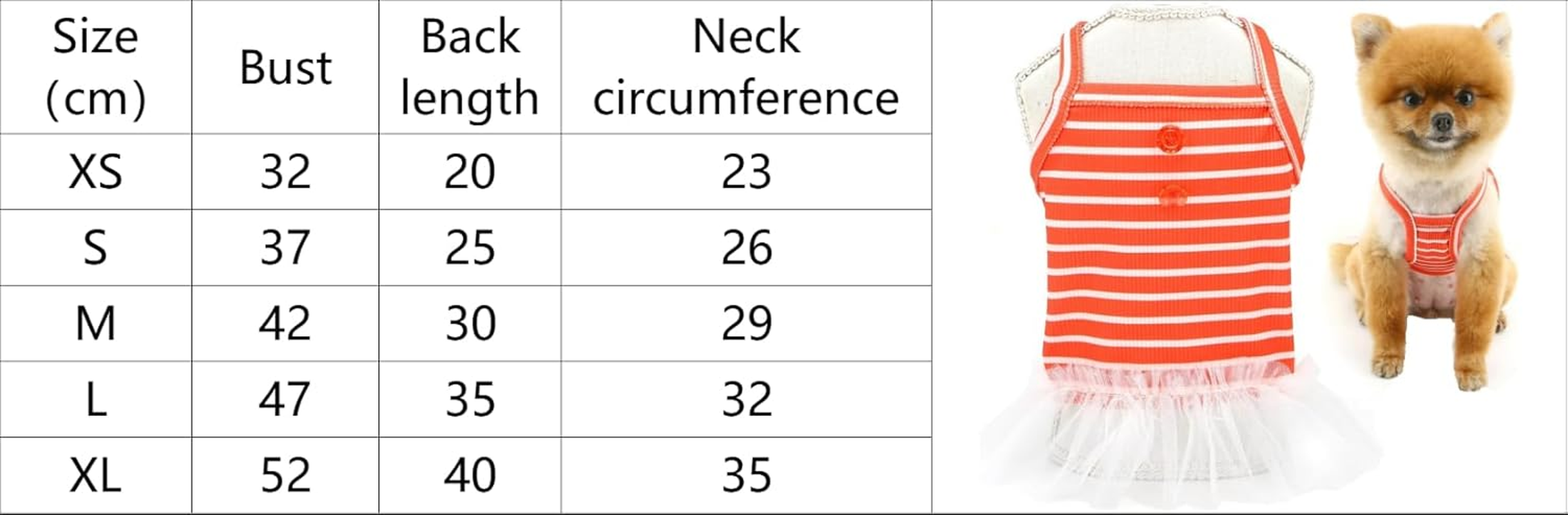 Knitted Dog Dress for Small Dog Striped Pet Pullover Strap Dress Stretchable Summer Clothes Breathable Puppy Tulle Skirt (Red, S) image number 4