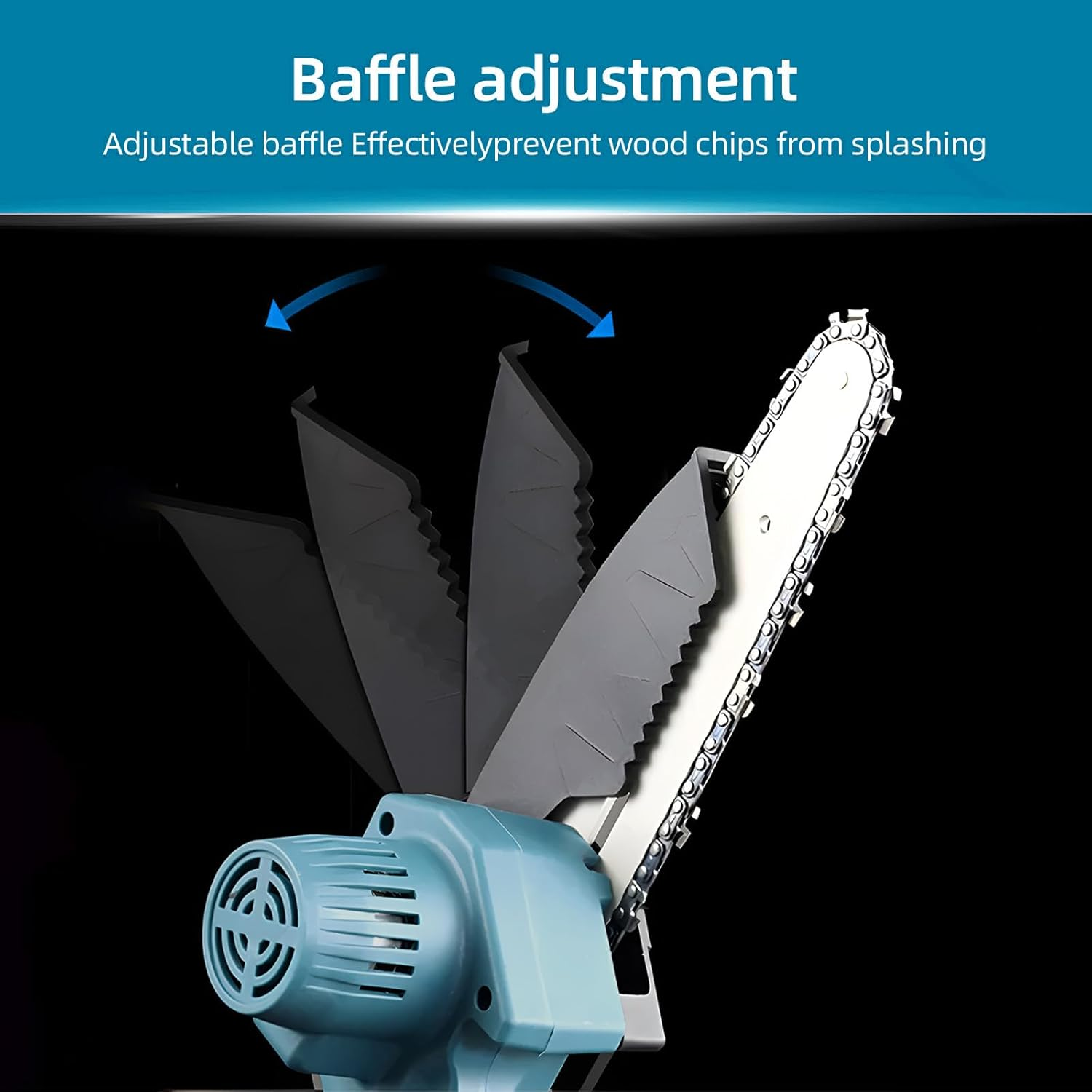 Mini Chainsaw Cordless 6 Inch & 4 Inch, 21V Chainsaw with 2 Batteries, Chain Saw Power Tools, Hand Tools Pruning Saw for Graden Wood Cutting Tree Cutting Trimming DIY Projects Gardening Camping image number 5