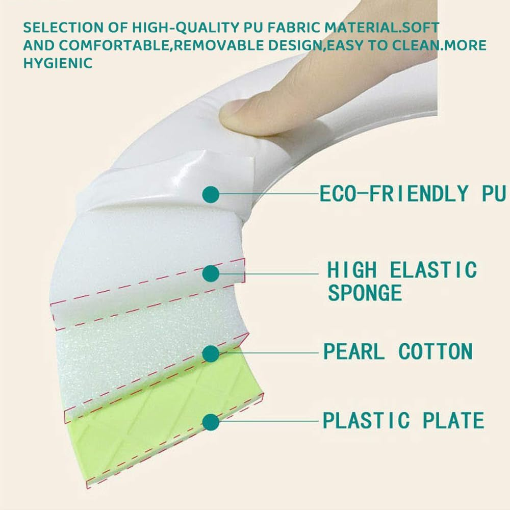 Potty Training Seat for Boys & Girls Kids Toddlers Toilet Training Seat with Detachable Soft Cushion, Sturdy Handle, Backrest, anti Slip Material (Pink) image number 1