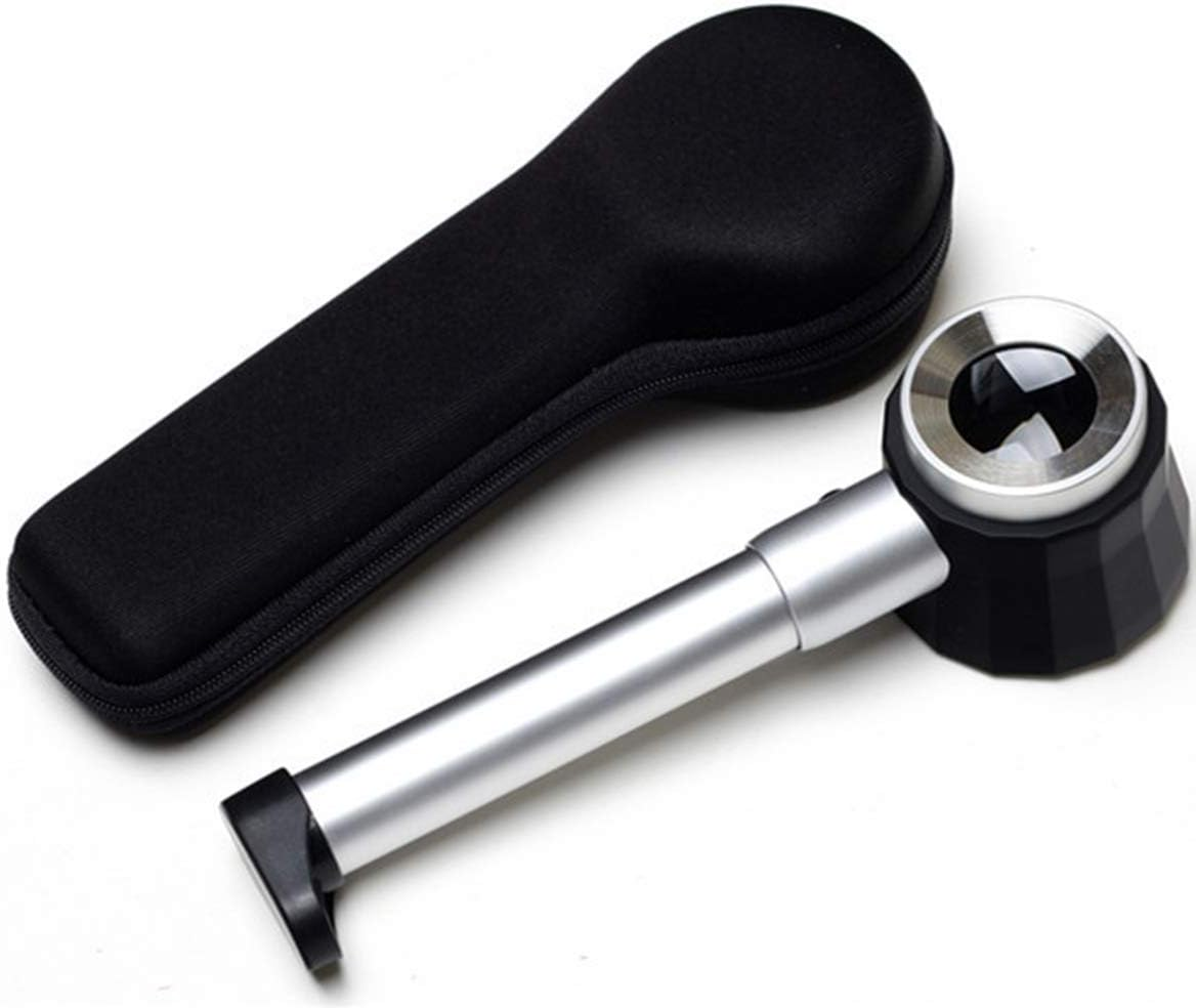 Meichoon Handheld Metal Magnifiers,10X Loupe Lens with Scale LED Light,Magnifying Glass for Textile Print Fabric Jewelry Antique Curio Identification Authenticate image number 4