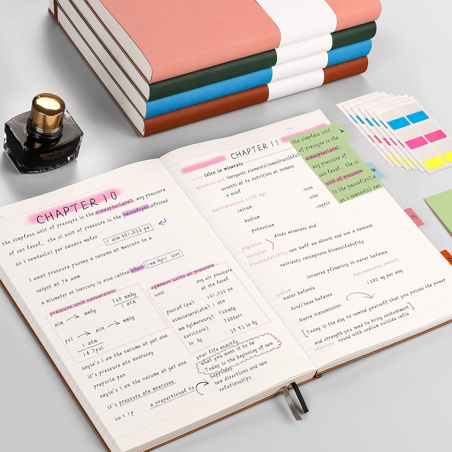 AHGXG 8.5''&times;11' Notebook College Ruled - Large A4 Notebook Lined Journal - 320 Pages Thick Journal for Writing, 100Gsm Thick Paper, Leather Softcover, for Work School - Black image number 5