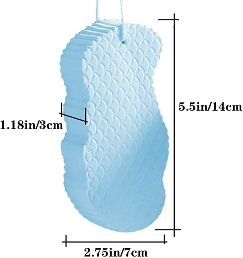 2Pcs Gentle Exfoliating Bath Body Shower Sponge - Soft Baby Brush for Cleaning and Soothing image number 1