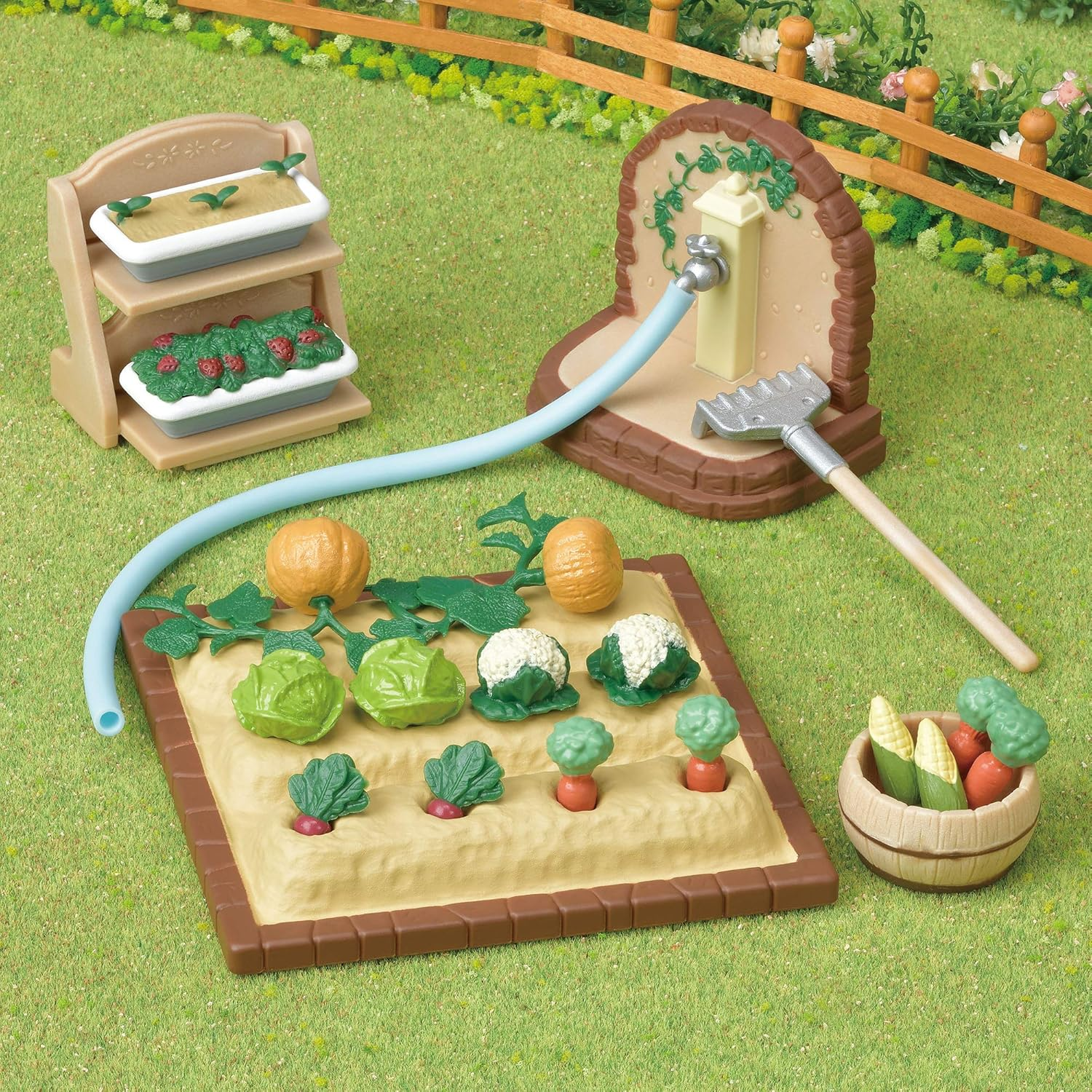 Epoch Sylvanian Families Sylvanian Family Vegetable Gardening Set KA-616 (Japan Import) image number 2