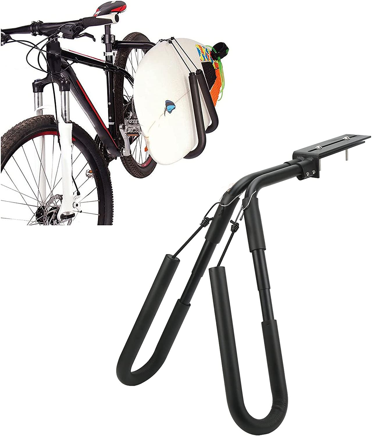 Moped Surfboard Racks, Aluminum Alloy Removable Surf Board Carrier for Sports, Outdoors, Portable Longboard Storage Rack for Electric Bikes, Motorbike, Motorcycle image number 5