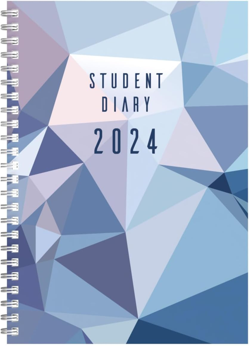 Collins Colplan Student 2024 Diary - Week to View (Perfect Bound), Size A5, Light Blue