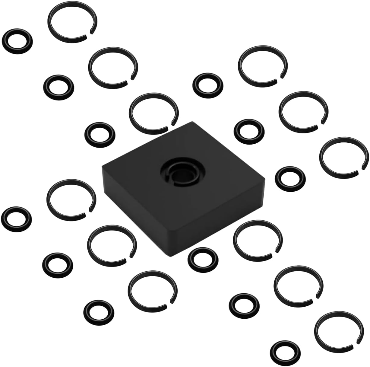 (12 Sets) 3/8" Impact Retaining Ring Clip Impact Friction Ring with O-Ring for Mmilwwaukii Electric/Pneumatic Type Impact Wrench, Retainer Ring Anvil Install Tool Included image number 2