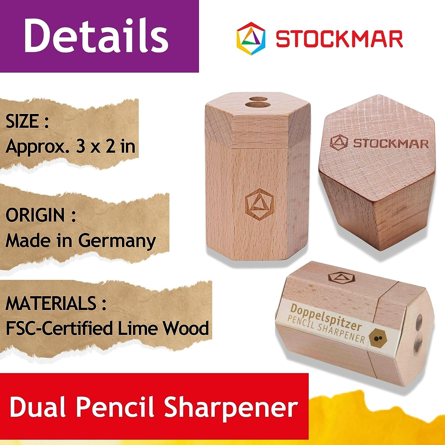 Stockmar Wooden Dual Pencil Sharpener image number 6