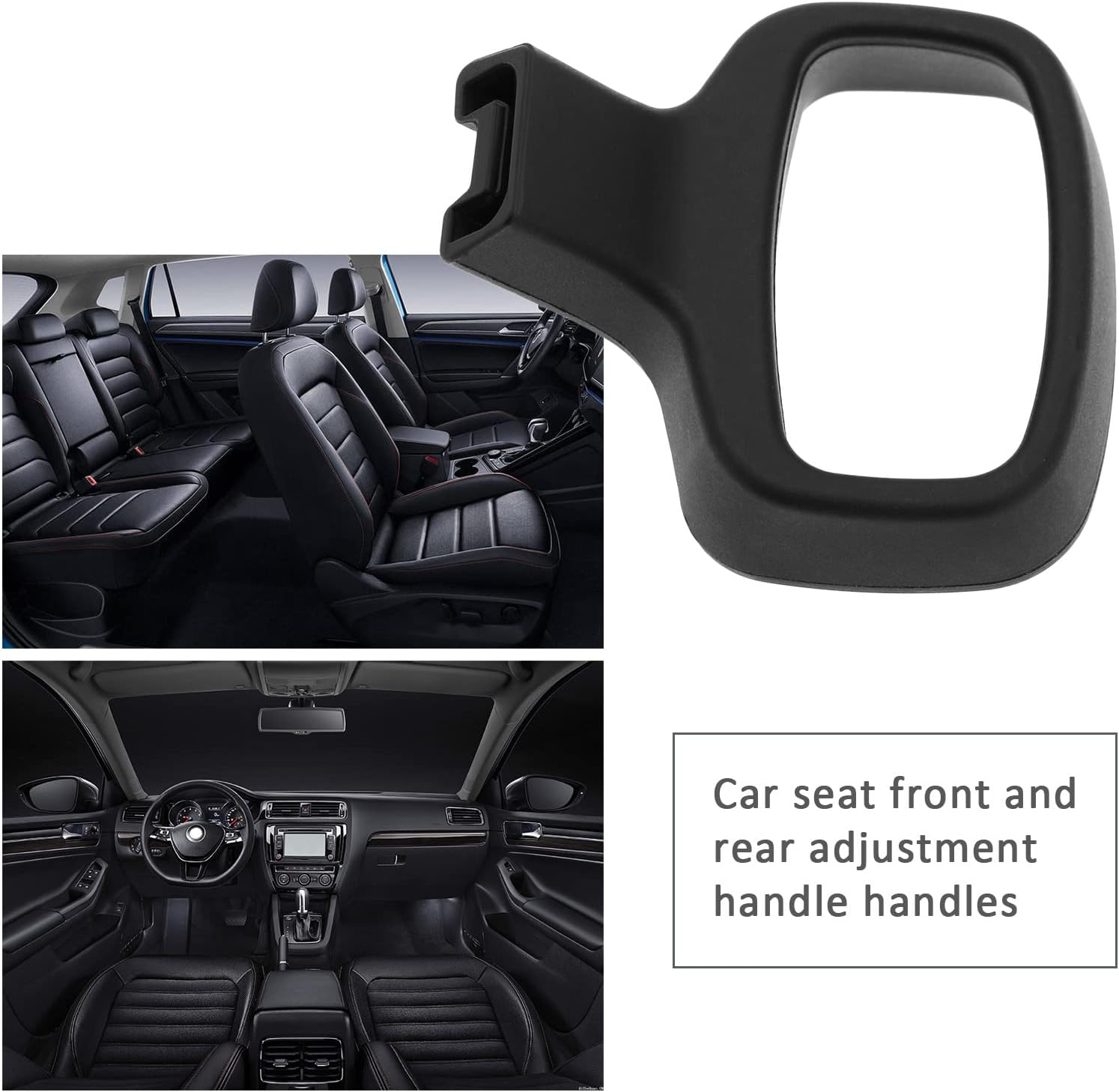 Emsea 2Pcs Seat Adjustment Handles Replacement 3C0881253A9B9 3C0881254A9B9 Compatible with VW Amarok/Beetle/Caddy 3 Car Seat Recliner Handle image number 4