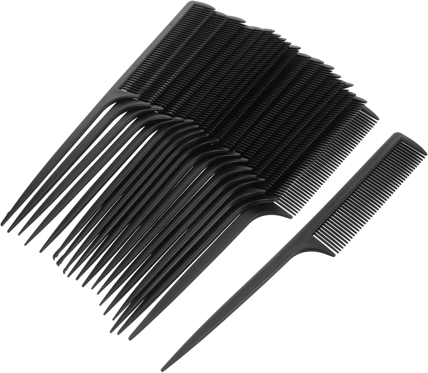 20Pcs Plastic Rat Tail Combs for Hairdressing Fine Tooth Comb with Pointed Tip for Precise Parting and Root Teasing Lightweight Durable Styling Tools for Men and Women Suitable For image number 3